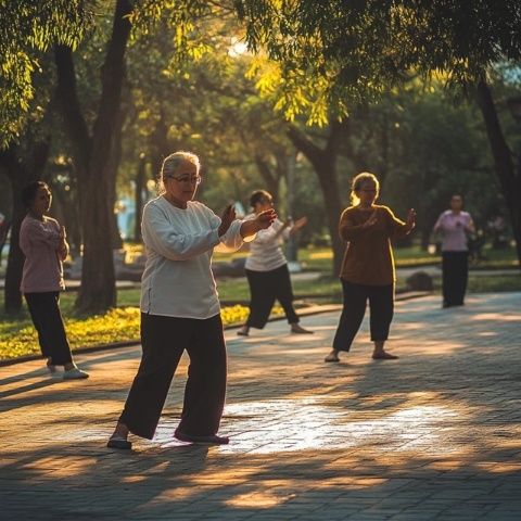 千人共练太极养生楼观台活动